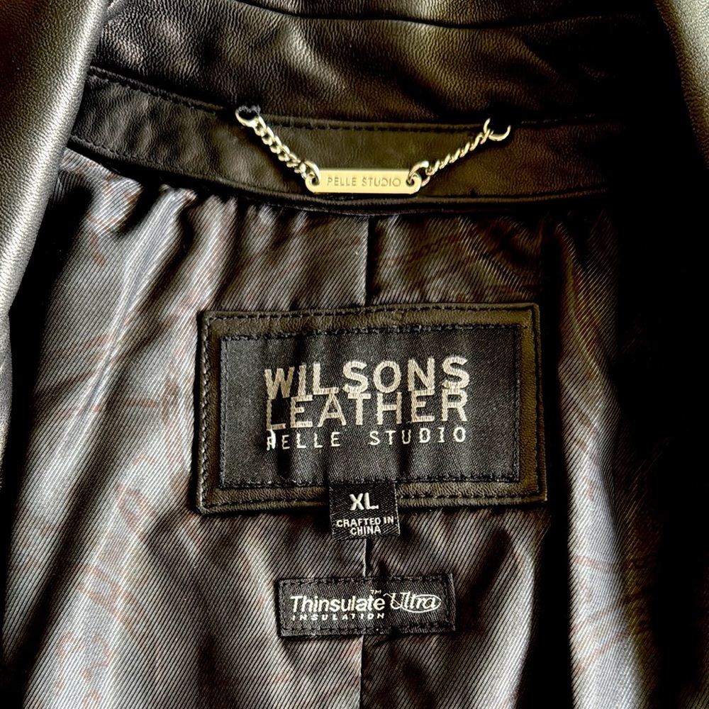 Wilsons Leather Women's Black Leather Coat - Picture 3 of 5